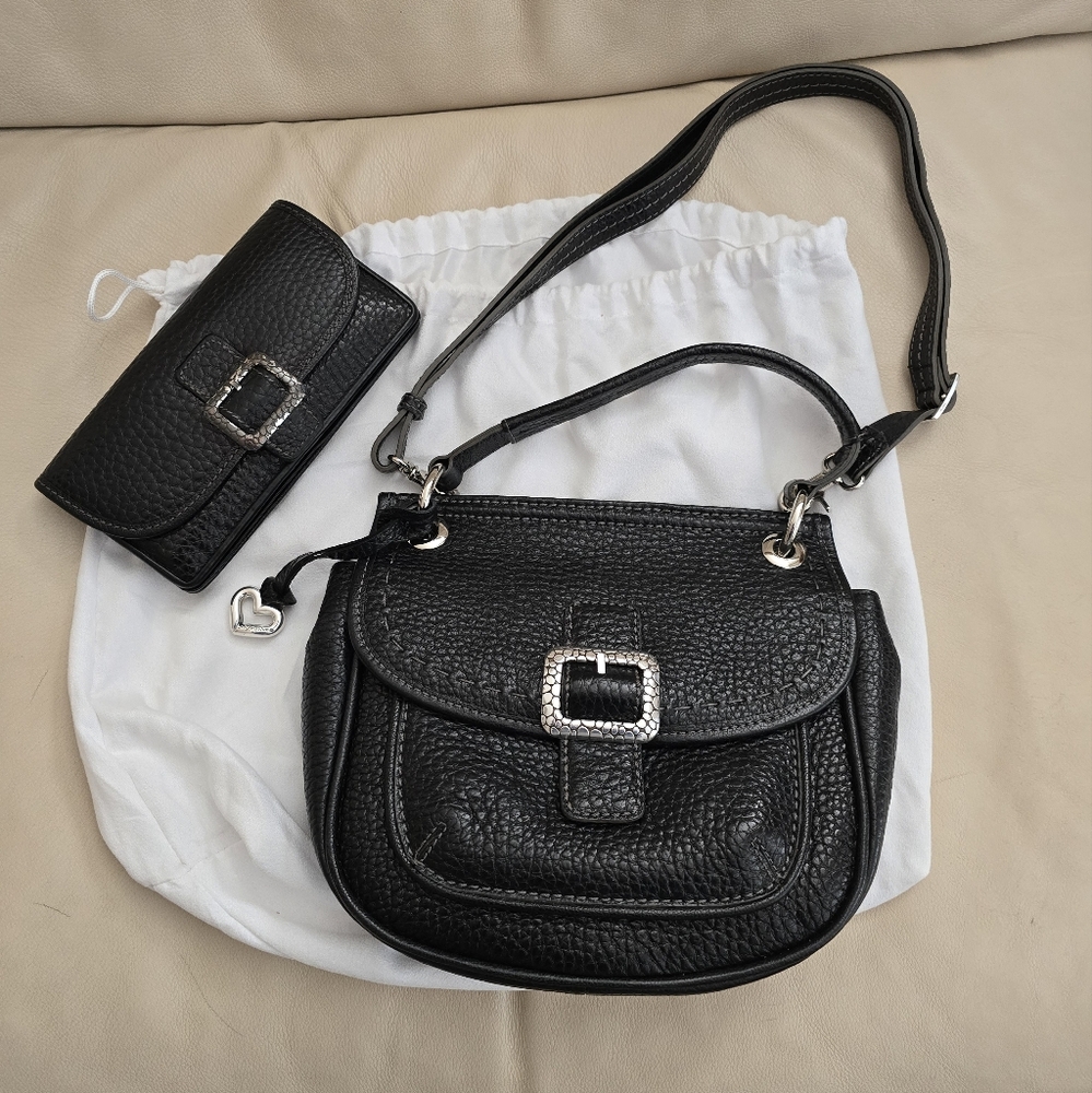 Brighton Parker Black leather with a matching wallet